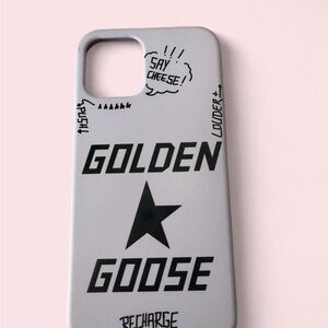Golden Goose Lilac and Black Graphic Phone Case